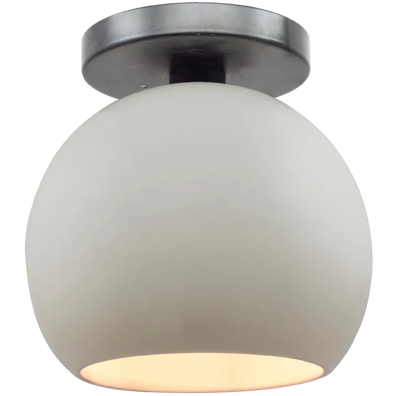 Radiance 1 Light 10 inch Matte White and Brushed Nickel Semi Flush Ceiling Light