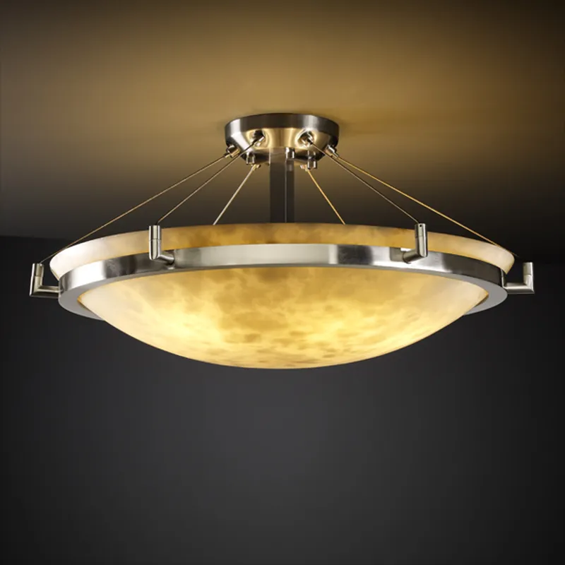 Clouds 6 Light 21 inch Brushed Nickel Semi-Flush Bowl Ceiling Light in Incandescent