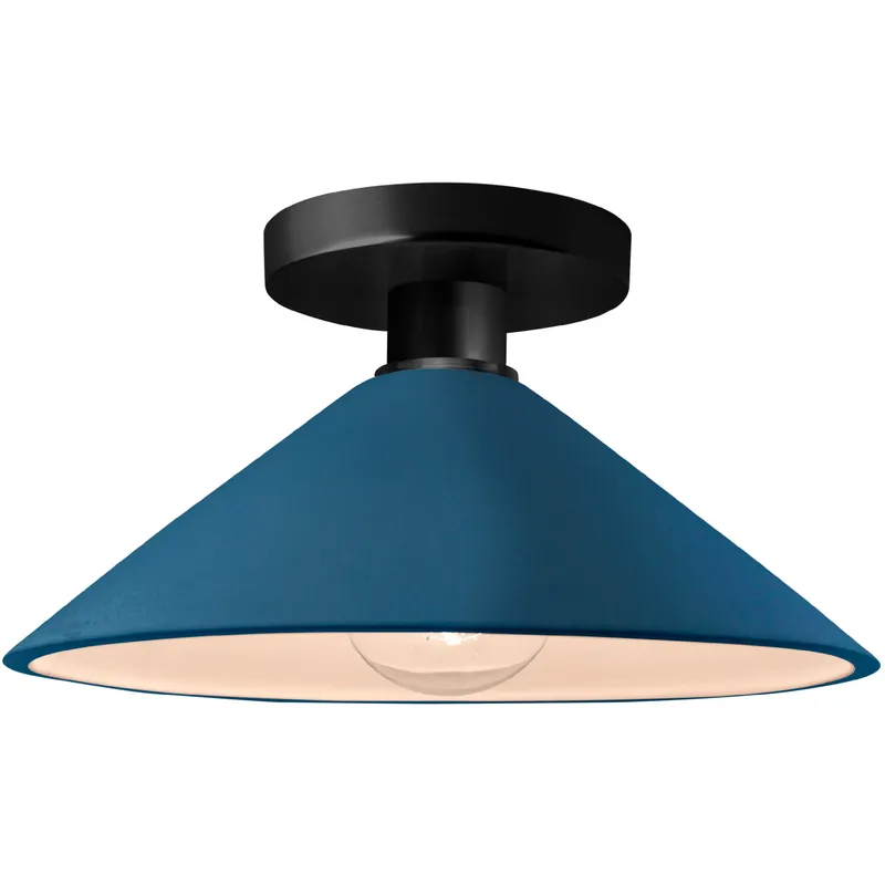 Radiance LED 11.75 inch Midnight Sky and Matte Black Semi Flush Ceiling Light
