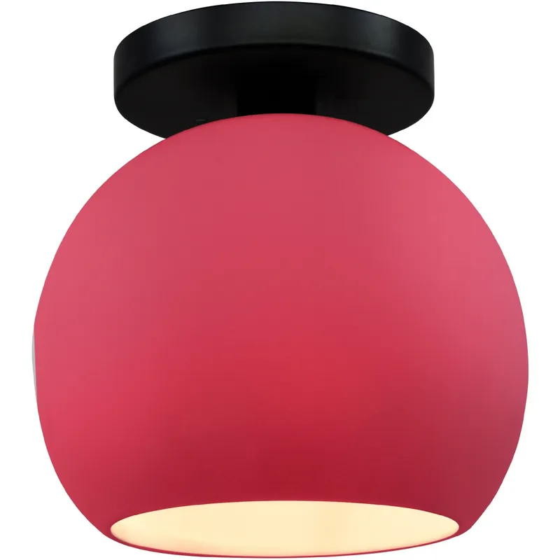 Radiance LED 10 inch Cerise and Matte Black Semi Flush Ceiling Light