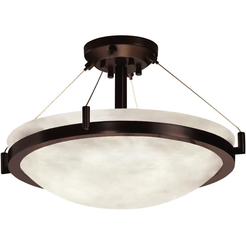 Clouds 3 Light 21 inch Matte Black Semi-Flush Bowl Ceiling Light in Incandescent