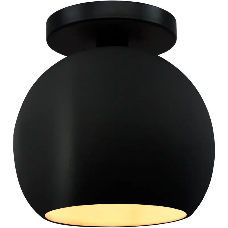 Radiance LED 10 inch Carbon Matte Black and Champagne Gold and Matte Black Semi Flush Ceiling Light