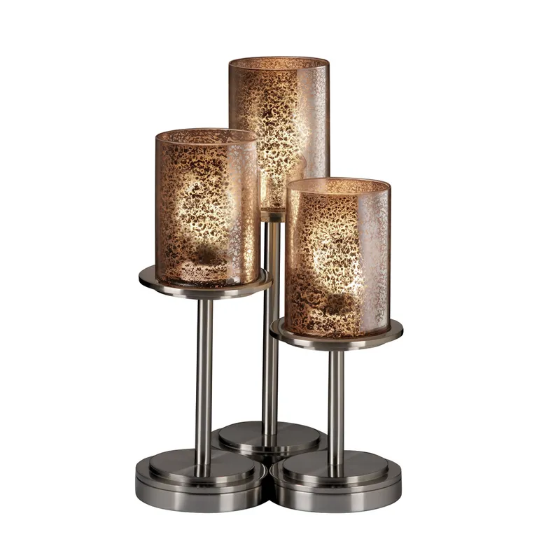 Fusion 16 inch 60 watt Brushed Nickel Table Lamp Portable Light in Incandescent, Mercury Fusion
