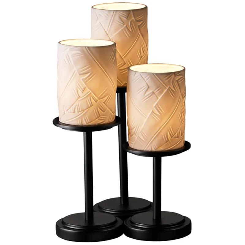 Limoges 16 inch 27 watt Matte Black Table Lamp Portable Light in 2100 Lm LED, Waves