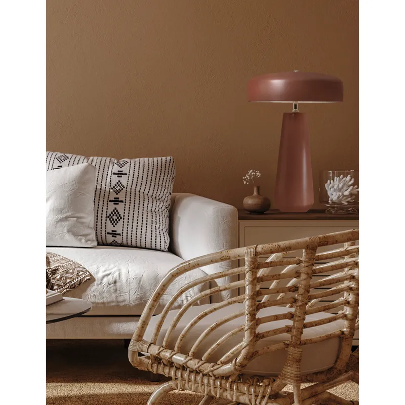 Portable 17.75 inch 60 watt Concrete Table Lamp Portable Light