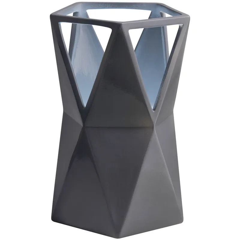 Portable 11.75 inch 60 watt Gloss Gray Table Lamp Portable Light