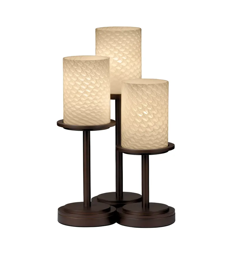 Fusion 16 inch 9 watt Dark Bronze Table-Lamp Portable Light in 2100 Lm LED, Weave Fusion, Dakota