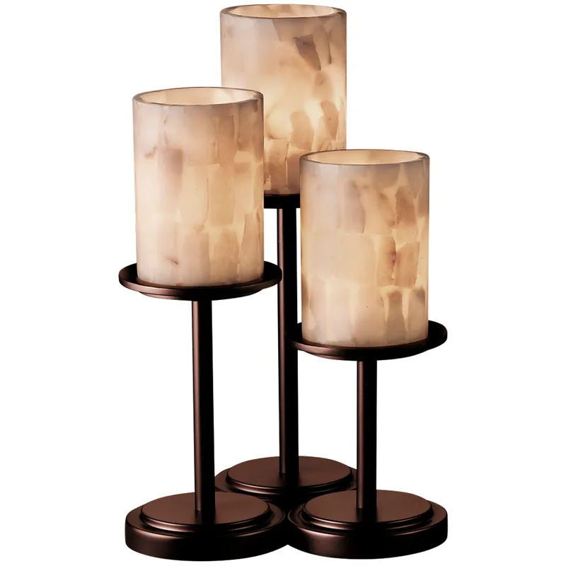Alabaster Rocks 16 inch 60 watt Dark Bronze Table Lamp Portable Light in Incandescent