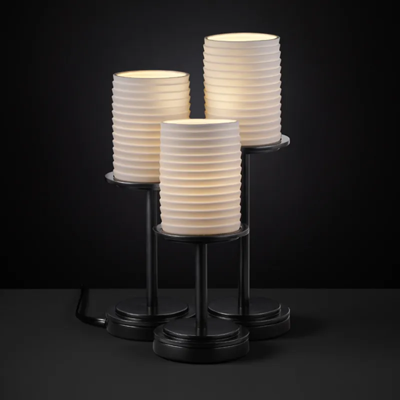 Limoges 16 inch 60 watt Matte Black Table Lamp Portable Light in Sawtooth, Incandescent