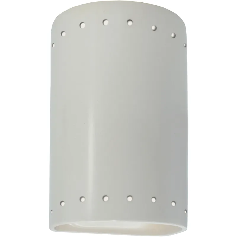Ambiance Cylinder LED 5.75 inch Matte White ADA Wall Sconce Wall Light, Small