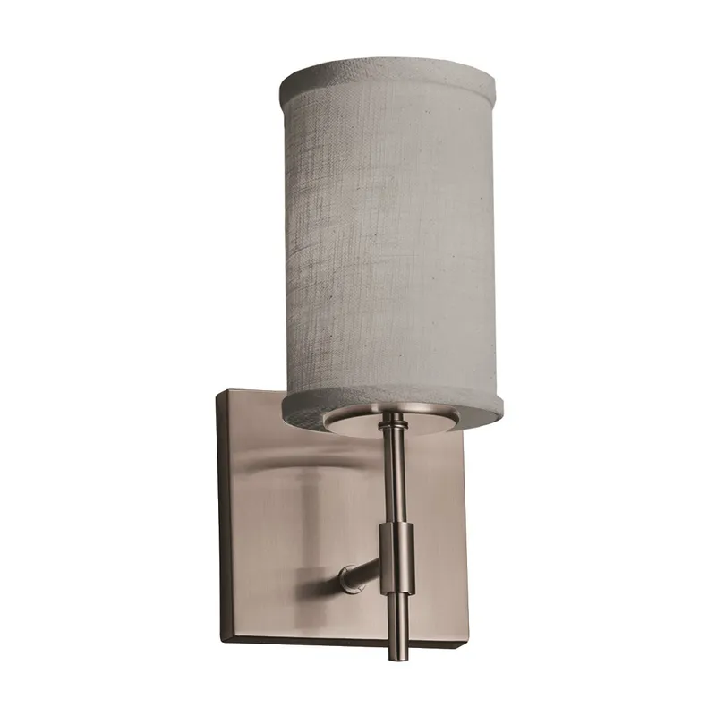 Textile Wall Sconce Wall Light in 700 Lm LED, Dark Bronze, Cream, Oval