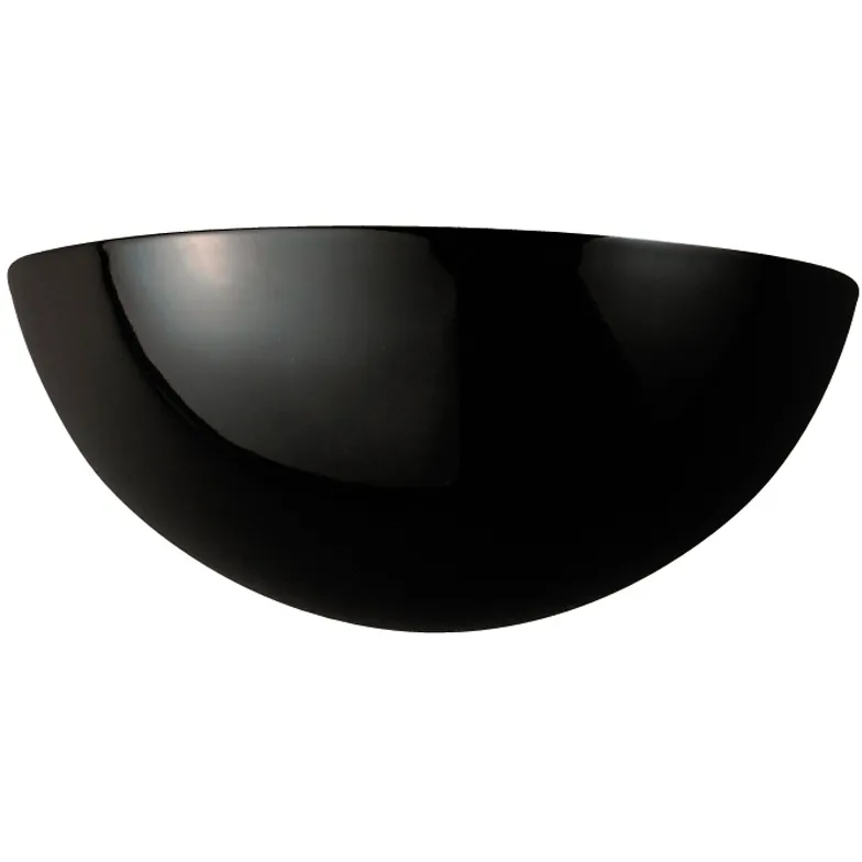 Ambiance 11 inch Gloss Black Wall Sconce Wall Light