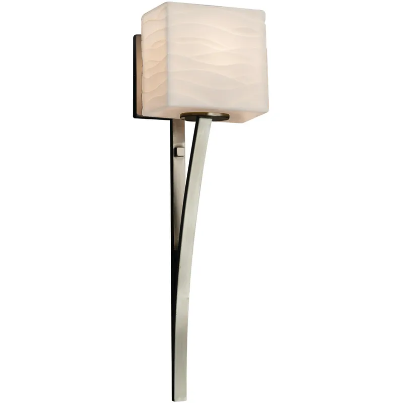 Porcelina 1 Light 5.5 inch Dark Bronze Wall Sconce Wall Light in Pleats, Incandescent