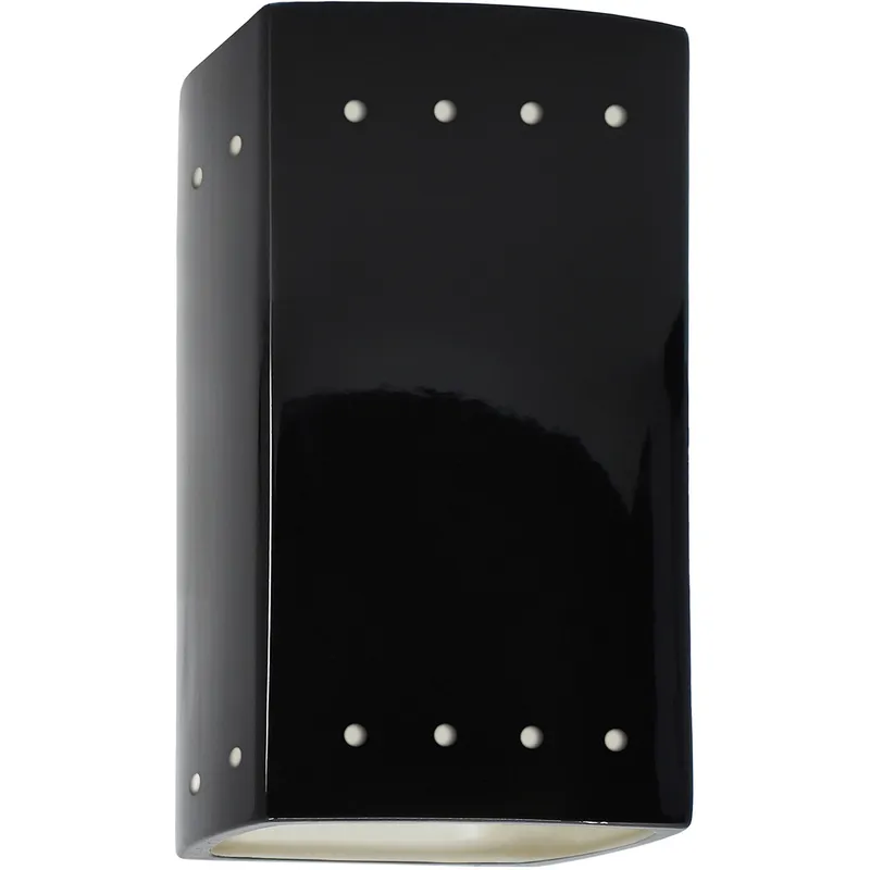 Ambiance LED 5.25 inch Gloss Black Wall Sconce Wall Light in 1000 Lm LED, Gloss Black/Matte White