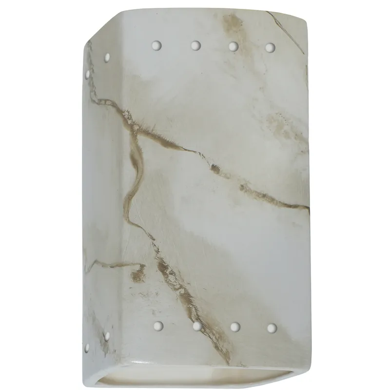 Ambiance Wall Sconce Wall Light in Carrara Marble, Incandescent, Small