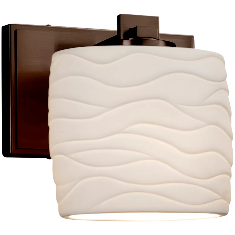 Limoges Wall Sconce Wall Light in 700 Lm LED, Dark Bronze, Waves