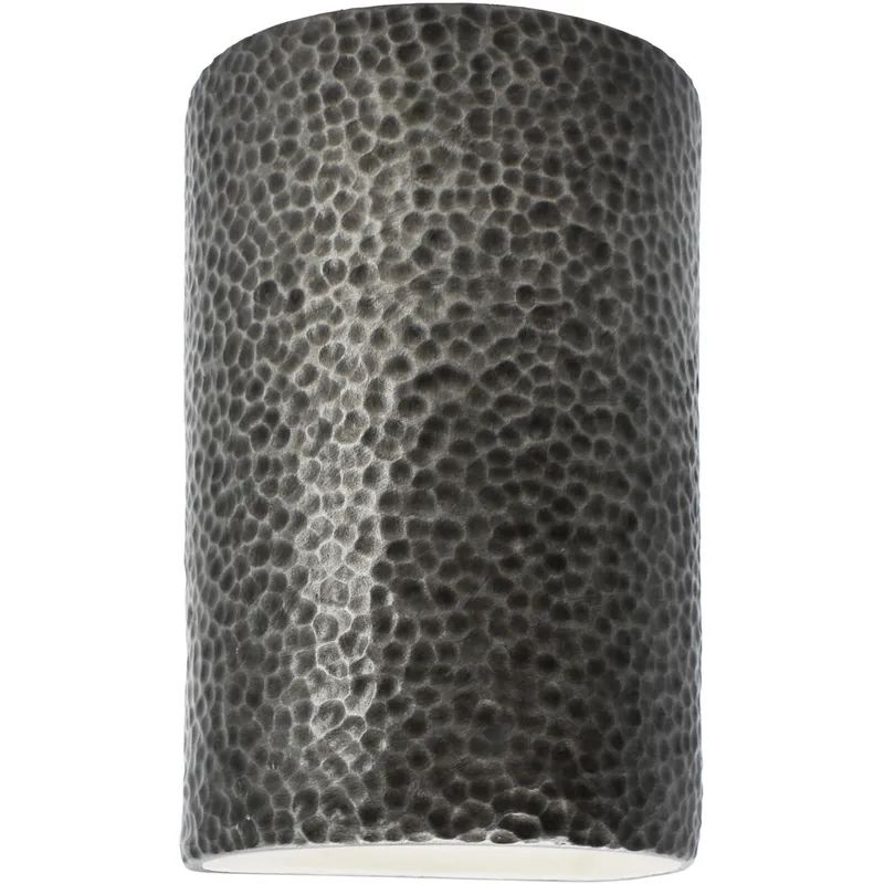 Ambiance Wall Sconce Wall Light in Hammered Pewter, Incandescent, Small