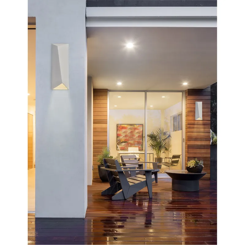 Ambiance LED 6 inch Harvest Yellow Slate ADA Wall Sconce Wall Light, Closed Top Fixture, Diagonal