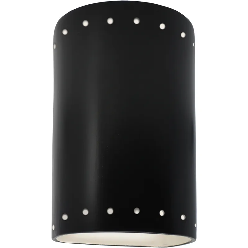 Ambiance Cylinder LED 5.75 inch Carbon Matte Black Wall Sconce Wall Light, Small