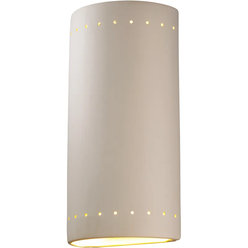 Ambiance Cylinder LED 10.75 inch Greco Travertine Wall Sconce Wall Light, Really Big