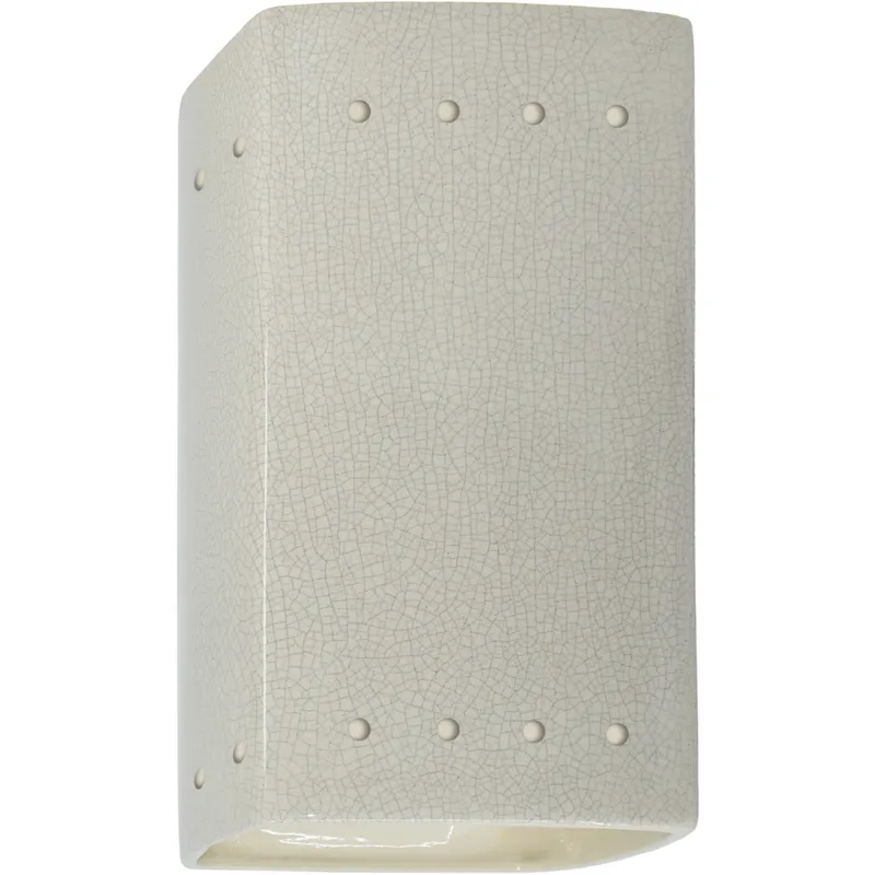 Ambiance Wall Sconce Wall Light in White Crackle, Incandescent, Small