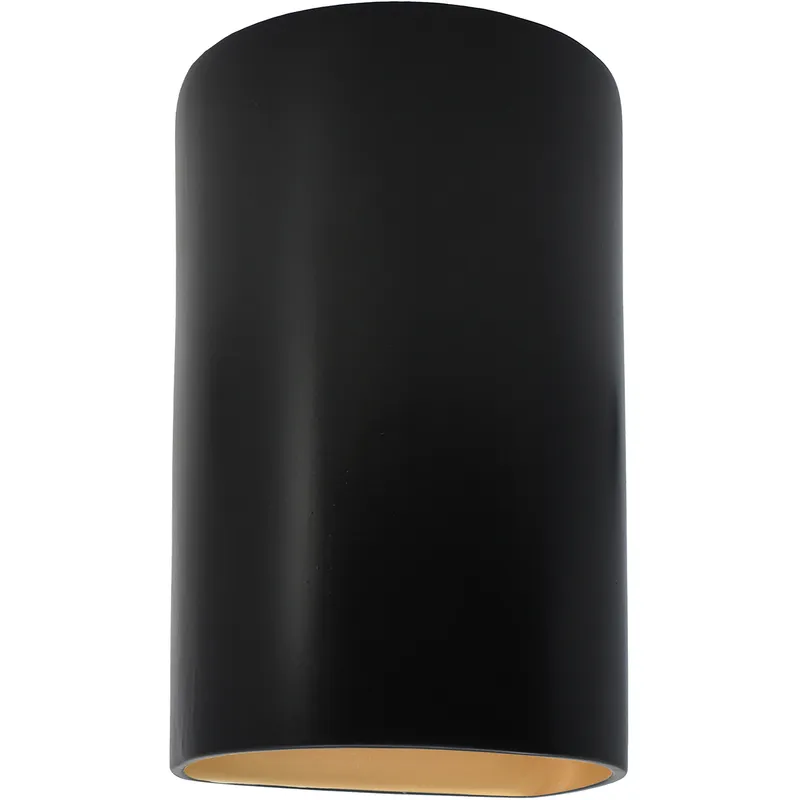 Ambiance LED 7.75 inch Carbon Matte Black and Champagne Gold Wall Sconce Wall Light in 1000 Lm LED, Carbon Matte Black/Champange Gold