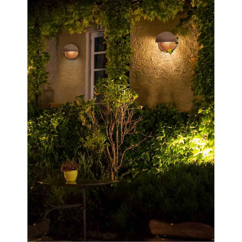 Ambiance LED 8 inch Carrara Marble ADA Wall Sconce Wall Light, Closed Top Fixture, Dome