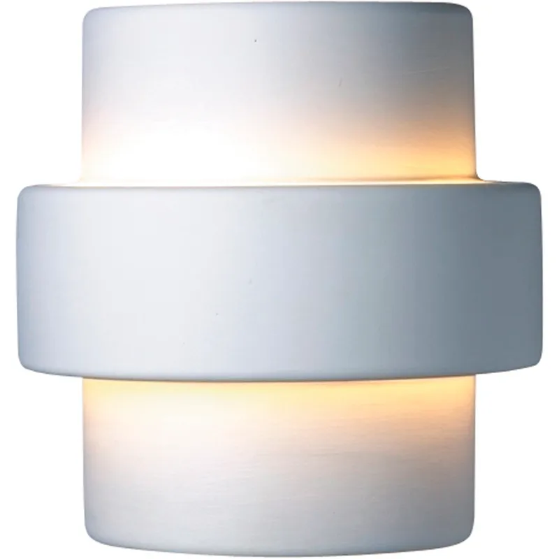 Ambiance Step LED 10.5 inch White Crackle Wall Sconce Wall Light, Large