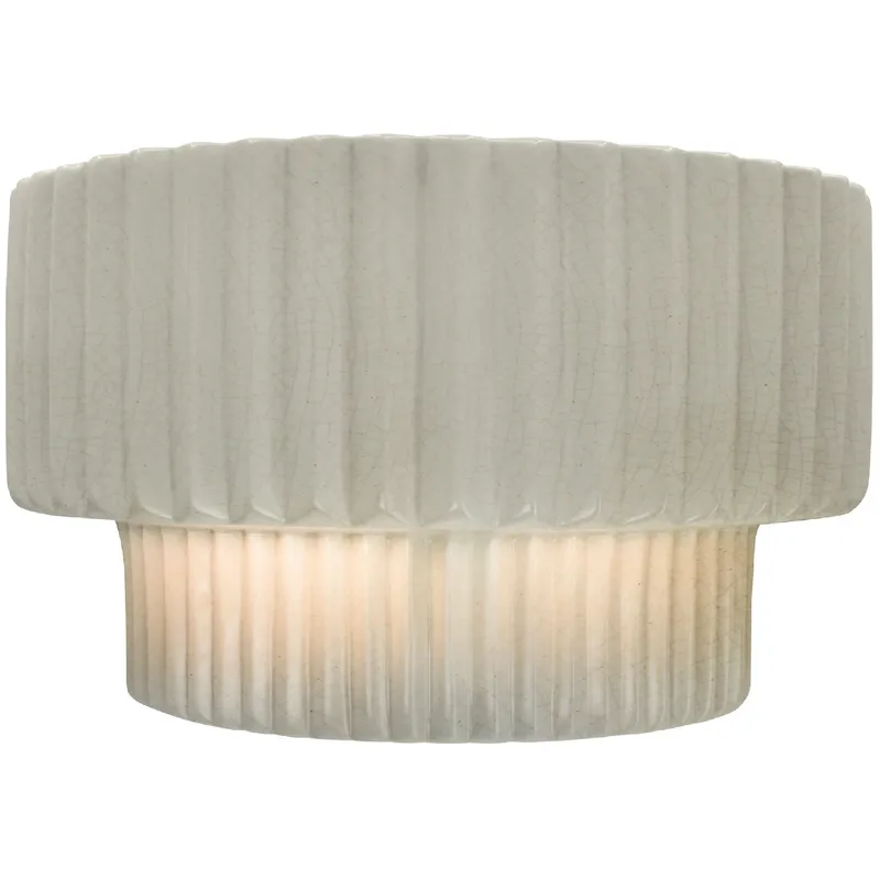Ambiance 1 Light 10 inch White Crackle Wall Sconce Wall Light