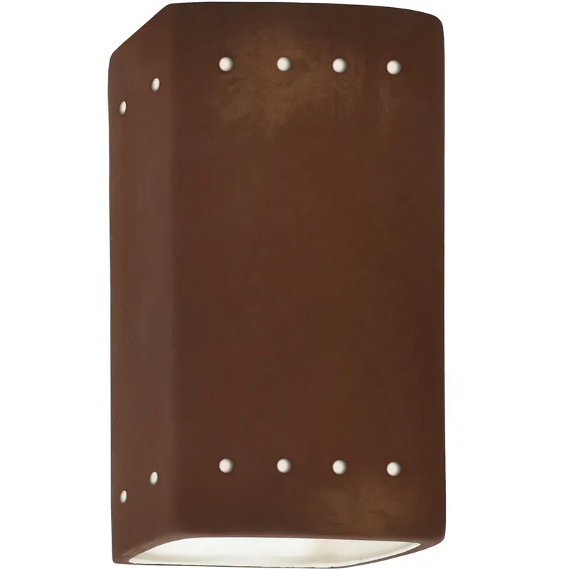 Ambiance Wall Sconce Wall Light in Real Rust, Incandescent, Small
