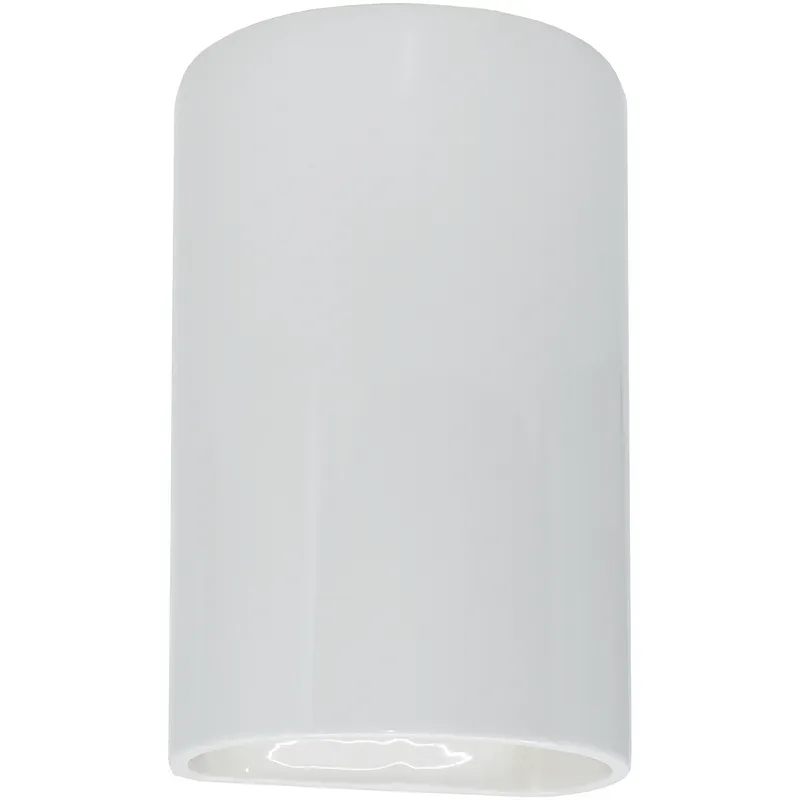 Ambiance LED 7.75 inch Gloss White Wall Sconce Wall Light in 1000 Lm LED, Gloss White/Gloss White