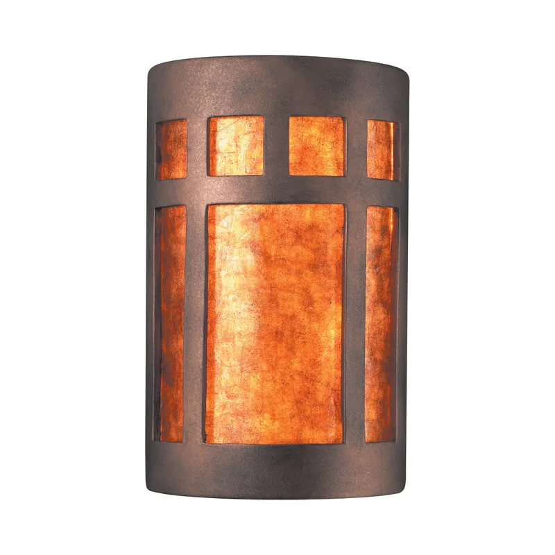 Ambiance LED 6 inch Gloss Black Wall Sconce Wall Light in 1000 Lm LED, White Styrene, Small