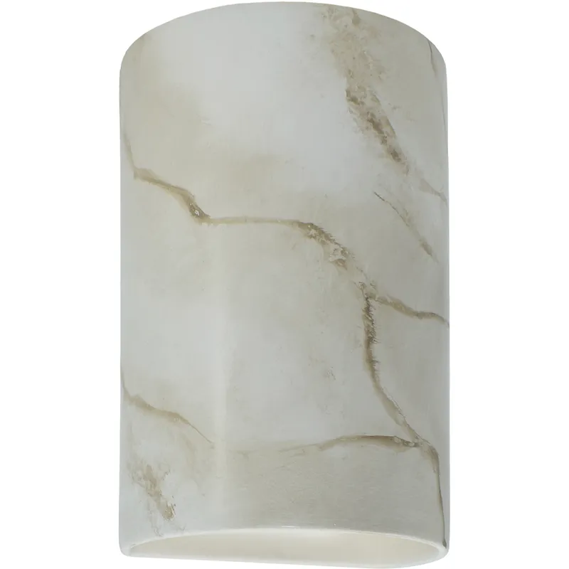 Ambiance Wall Sconce Wall Light in Carrara Marble, Incandescent, Large