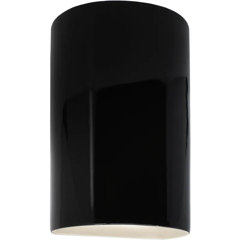 Ambiance Wall Sconce Wall Light in Incandescent, Gloss Black, Small