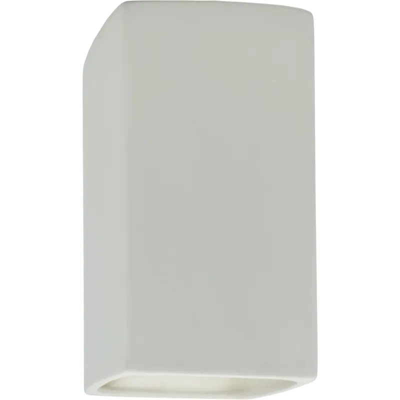 Ambiance Rectangle LED 5.25 inch Antique Silver Wall Sconce Wall Light, Small