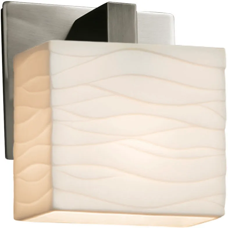 Porcelina 1 Light 5.5 inch Dark Bronze ADA Wall Sconce Wall Light in Waves, Incandescent