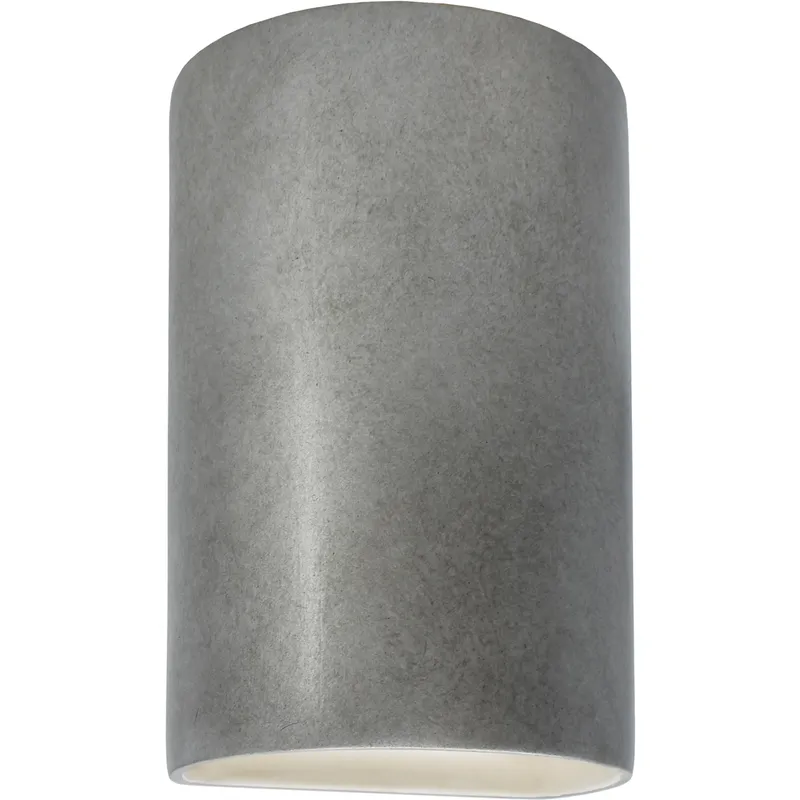 Ambiance Cylinder LED 5.75 inch Antique Silver ADA Wall Sconce Wall Light, Small