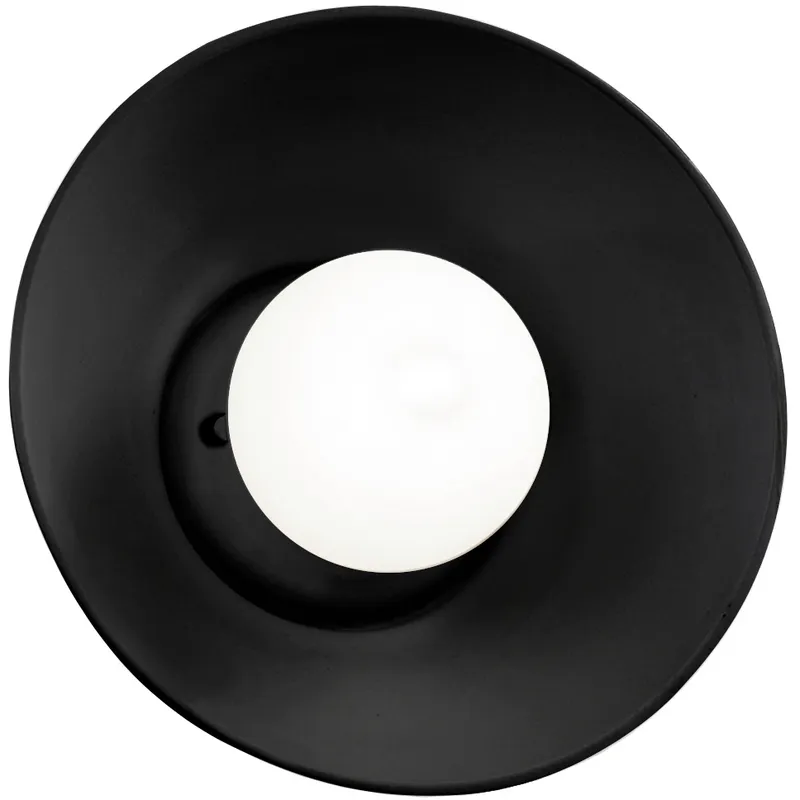 Ambiance Collection 1 Light 10 inch Gloss Black with Matte White internal finish Wall Sconce Wall Light, Form+Finish+Function