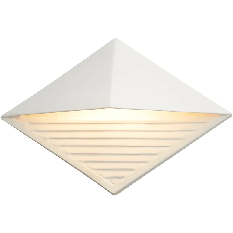 Ambiance LED 12 inch Hammered Pewter ADA Wall Sconce Wall Light, Diamond