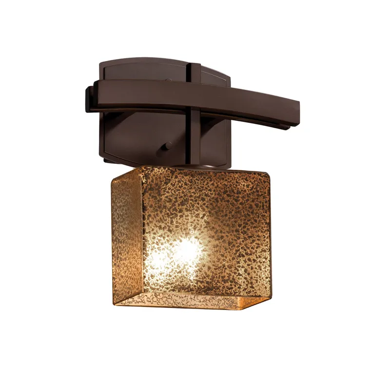Fusion Wall Sconce Wall Light in 700 Lm LED, Dark Bronze, Rectangle, Mercury Fusion