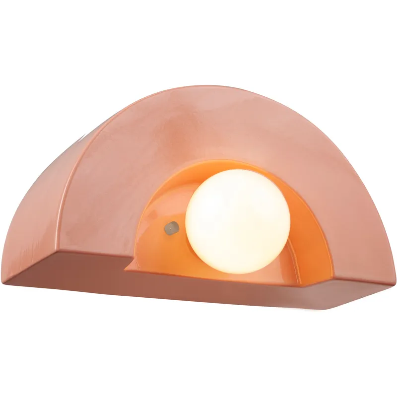 Ambiance Collection 1 Light 12 inch Gloss Blush Wall Sconce Wall Light