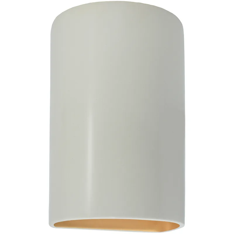 Ambiance LED 5.75 inch Matte White Wall Sconce Wall Light in 1000 Lm LED, Matte White/Champange Gold