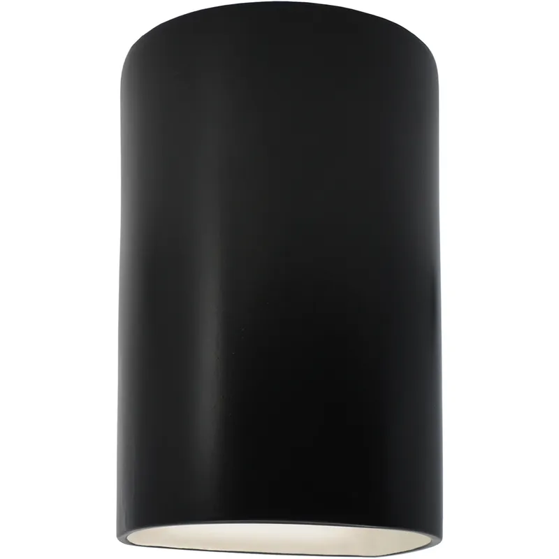Ambiance Cylinder LED 5.75 inch Carbon Matte Black Wall Sconce Wall Light, Small