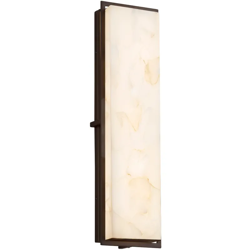 Alabaster Rocks Wall Sconce Wall Light in Dark Bronze