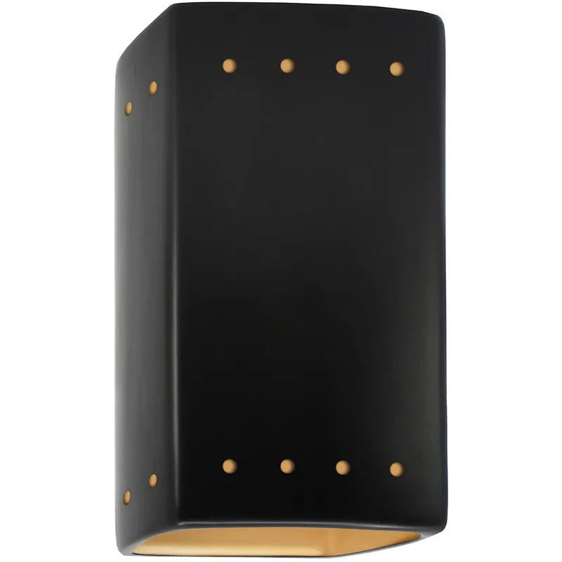 Ambiance 1 Light 5.25 inch Carbon Matte Black and Champagne Gold Wall Sconce Wall Light in Incandescent, Carbon Matte Black/Champange Gold