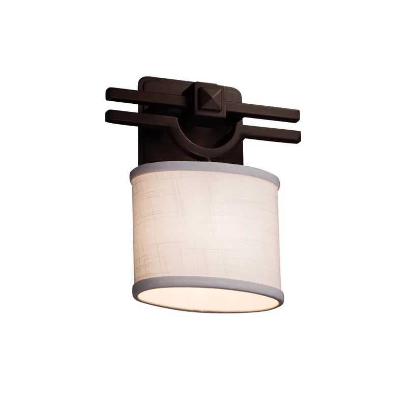 Textile LED 9 inch Polished Chrome ADA Wall Sconce Wall Light