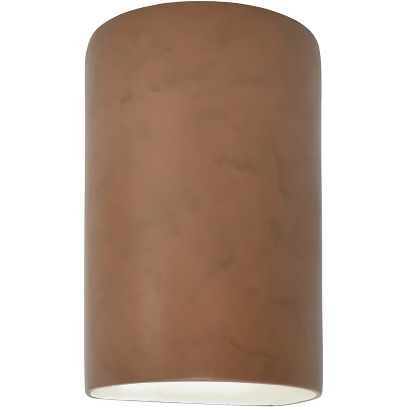 Ambiance Cylinder LED 5.75 inch Terra Cotta Wall Sconce Wall Light, Small