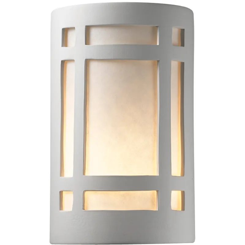 Ambiance LED 6 inch Antique Copper Wall Sconce Wall Light in 1000 Lm LED, White Styrene, Small
