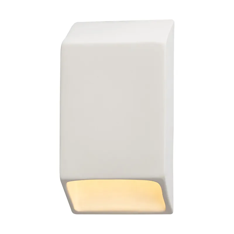 Ambiance LED 5 inch Hammered Pewter ADA Wall Sconce Wall Light, Closed Top Fixture, Tapered Rectangle