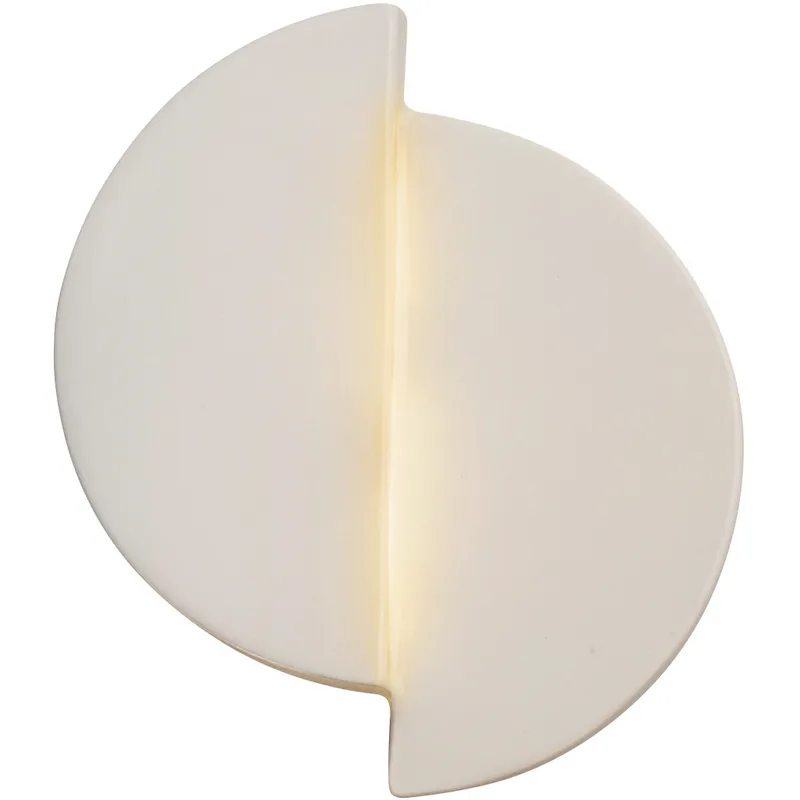 Ambiance LED 9 inch Matte White with Champagne Gold ADA Wall Sconce Wall Light, Offset